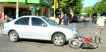 03/01/2008: UN HERIDO AL CHOCAR UNA MOTO Y UN AUTO.  El accidente involucr� a un auto y una moto. 