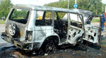 31/01/2008: Incendio destruye una camioneta en la Ruta 6.  El fuego arraso con la camioneta Mitsubishi. 