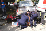 28/03/2008: Una lesionada al chocar una moto con un auto.  La conductora de la moto result� con traumatismos m�ltiples. 