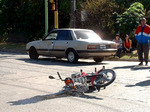 07/05/2008: Dos heridos al chocar un auto y una moto.  El accidente se produjo en la intersecci�n de Belgrano y Salmini. 